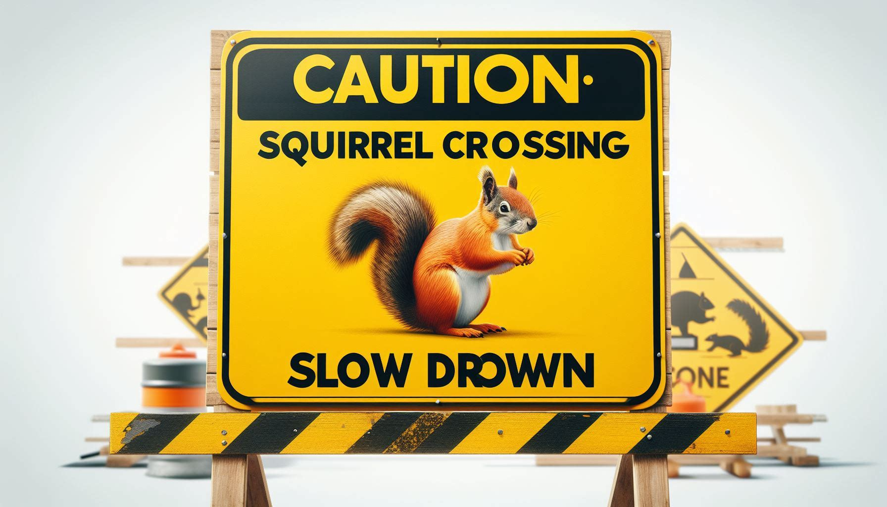 Squirrel Crossing Sign